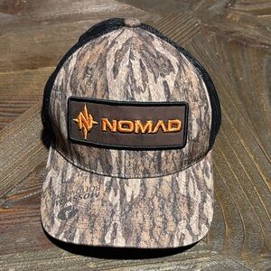 Nomad Woodland Mesh Cap with Orange Logo
